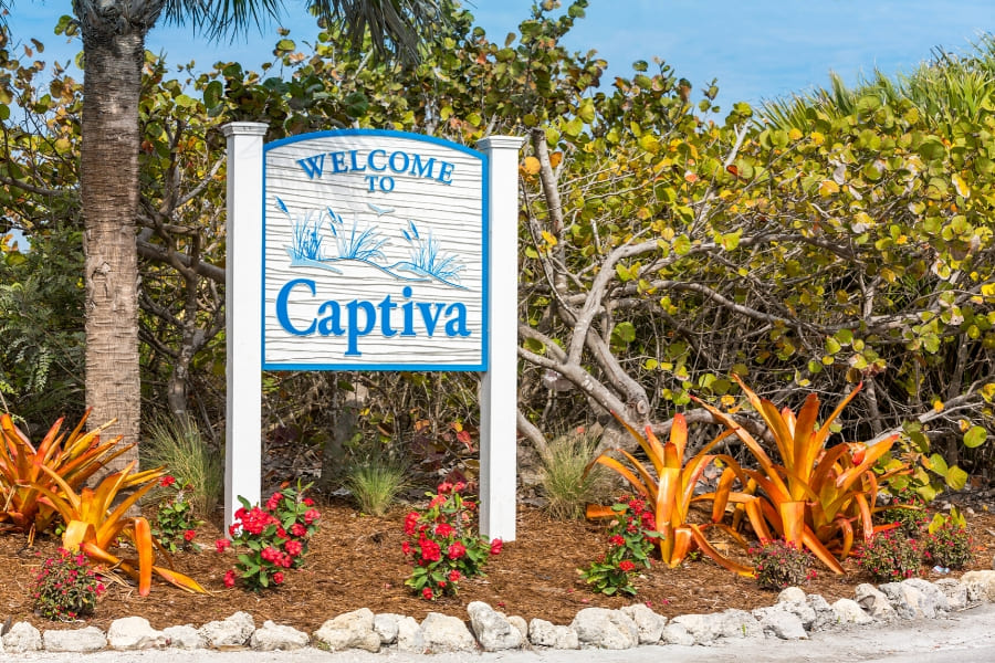 Ortschild von Captiva Island Florida