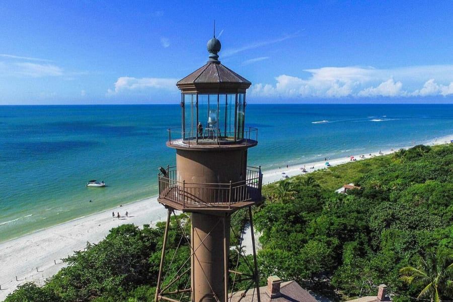 Leuchtturm am Strand von Sanibel Island Florida